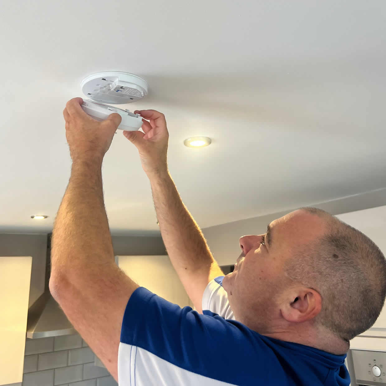 Different types of smoke and heat alarms installed in Tonbridge